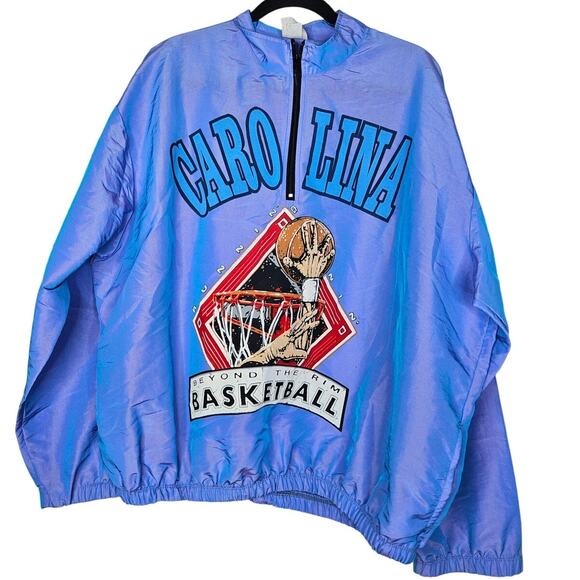 Vintage 90s North Carolina Surf Style One Piece Windbreaker Iridescent Pullover
